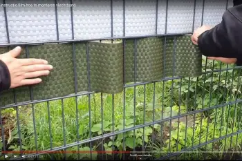 Montage instructie vlechtband plaatsen in dubbelstaafmat hekwerk