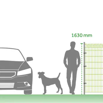 Enkelstaafmat hekwerken verschillende maten van 63cm tot 220cm hoog.