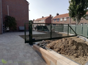 Geautomatiseerde schuifpoort afgeleverd in Kerkrade, Limburg Geautomatiseerde schuifpoort geleverd in Kerkrade