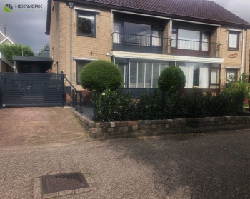 Lamellen schuifpoort geleverd in Zwanenburg, Noord-Holland Lamellen schuifpoort geleverd in Zwanenburg